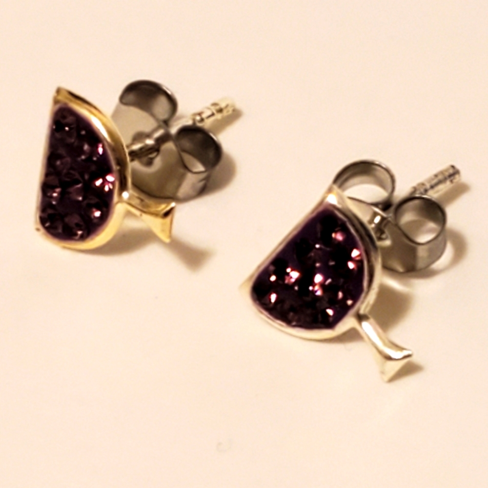 Martini glass earrings